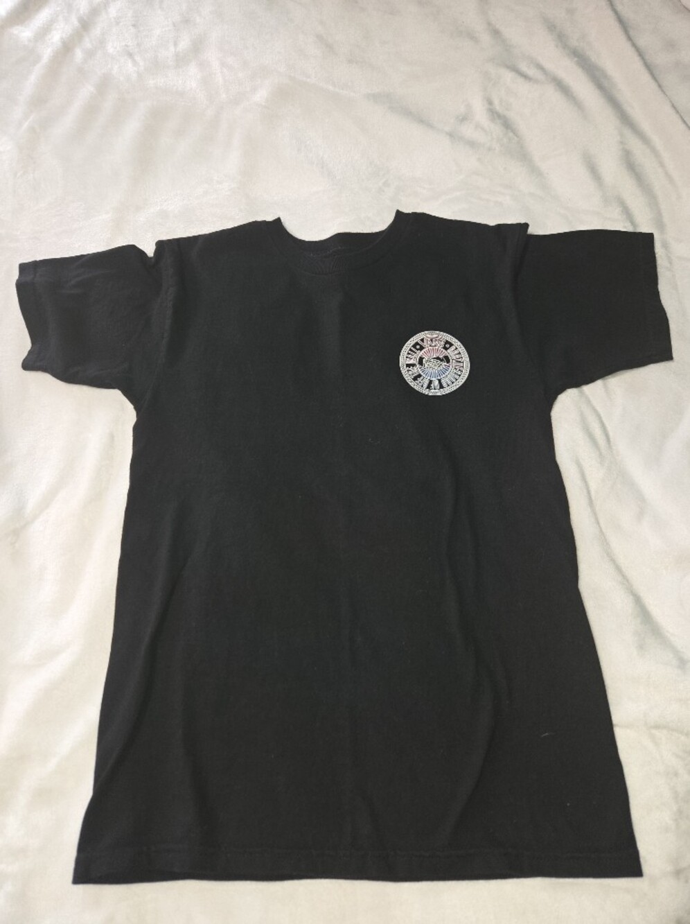 Vans Black Graphic Tee with Circular Emblem